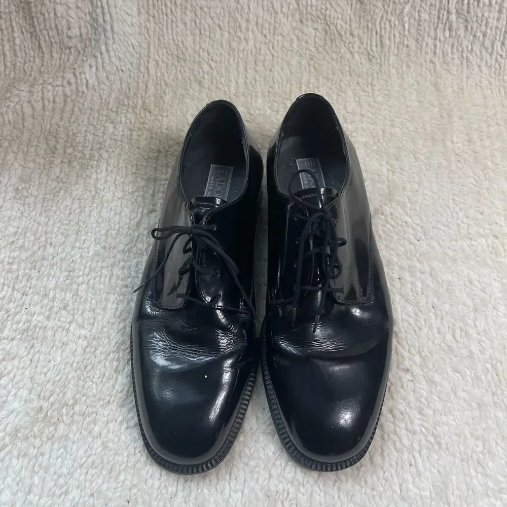 ADOLFO made in made in Italy Black Leather Men's Dress Shoes SZ9